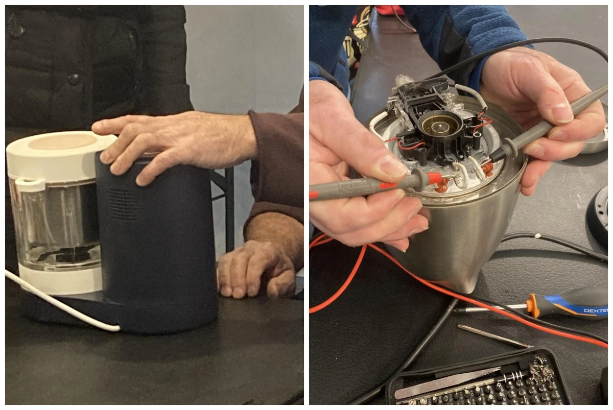 des machines en cours de réparation